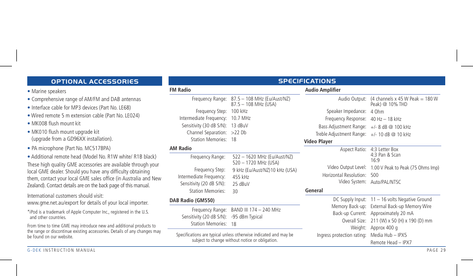 GME R1W User Manual | Page 29 / 33