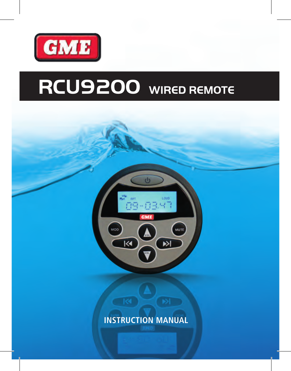 GME RCU9200 User Manual | 12 pages