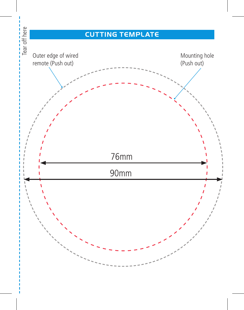 76mm 90mm | GME RCU9200 User Manual | Page 11 / 12