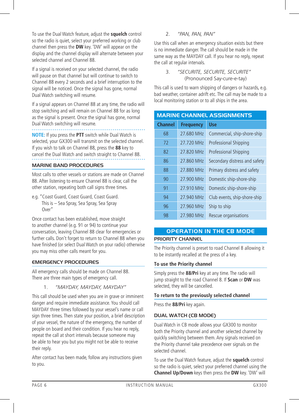 GME GX300W User Manual | Page 6 / 16
