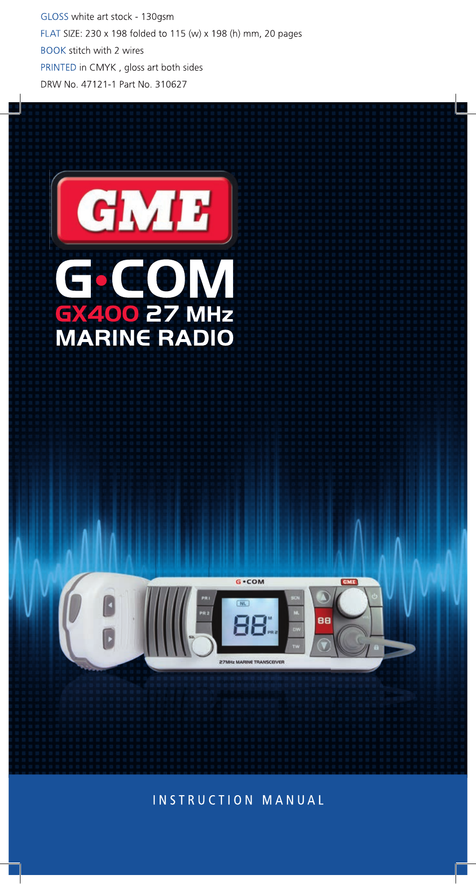 GME GX400B User Manual | 20 pages