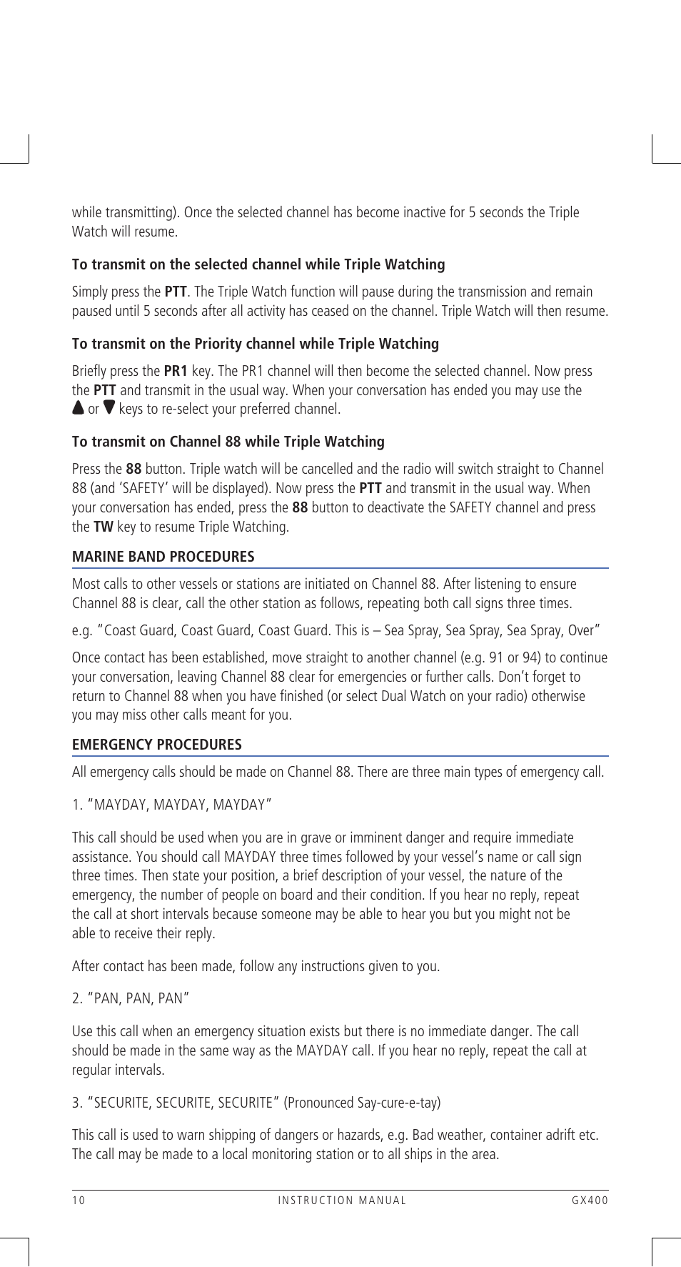 GME GX400B User Manual | Page 10 / 20