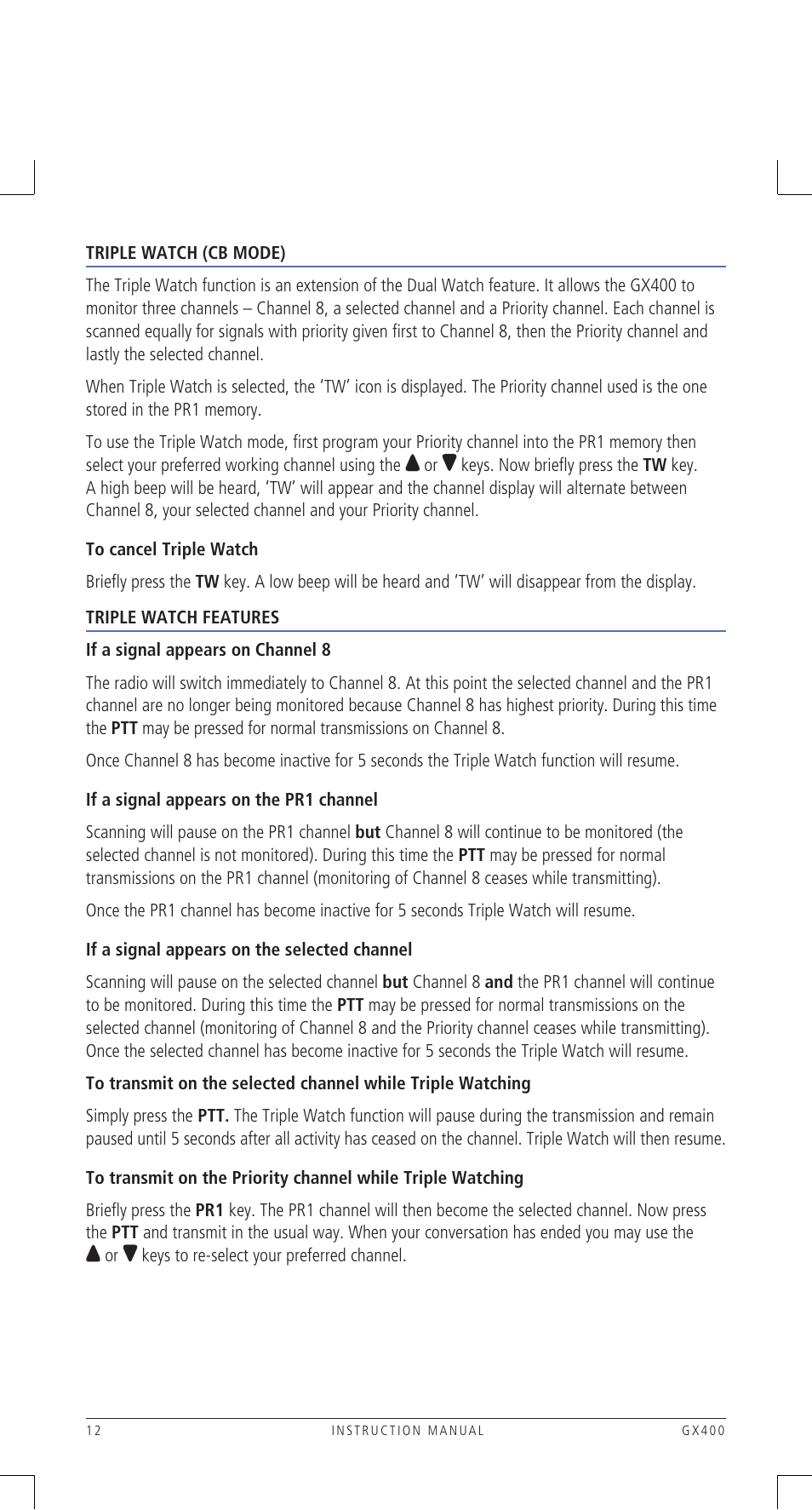 GME GX400B User Manual | Page 12 / 20