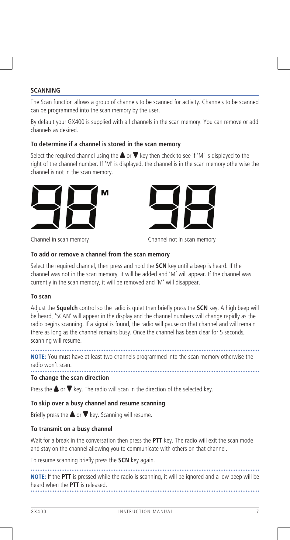 GME GX400B User Manual | Page 7 / 20