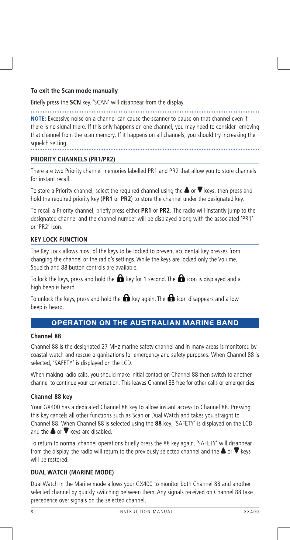 GME GX400B User Manual | Page 8 / 20