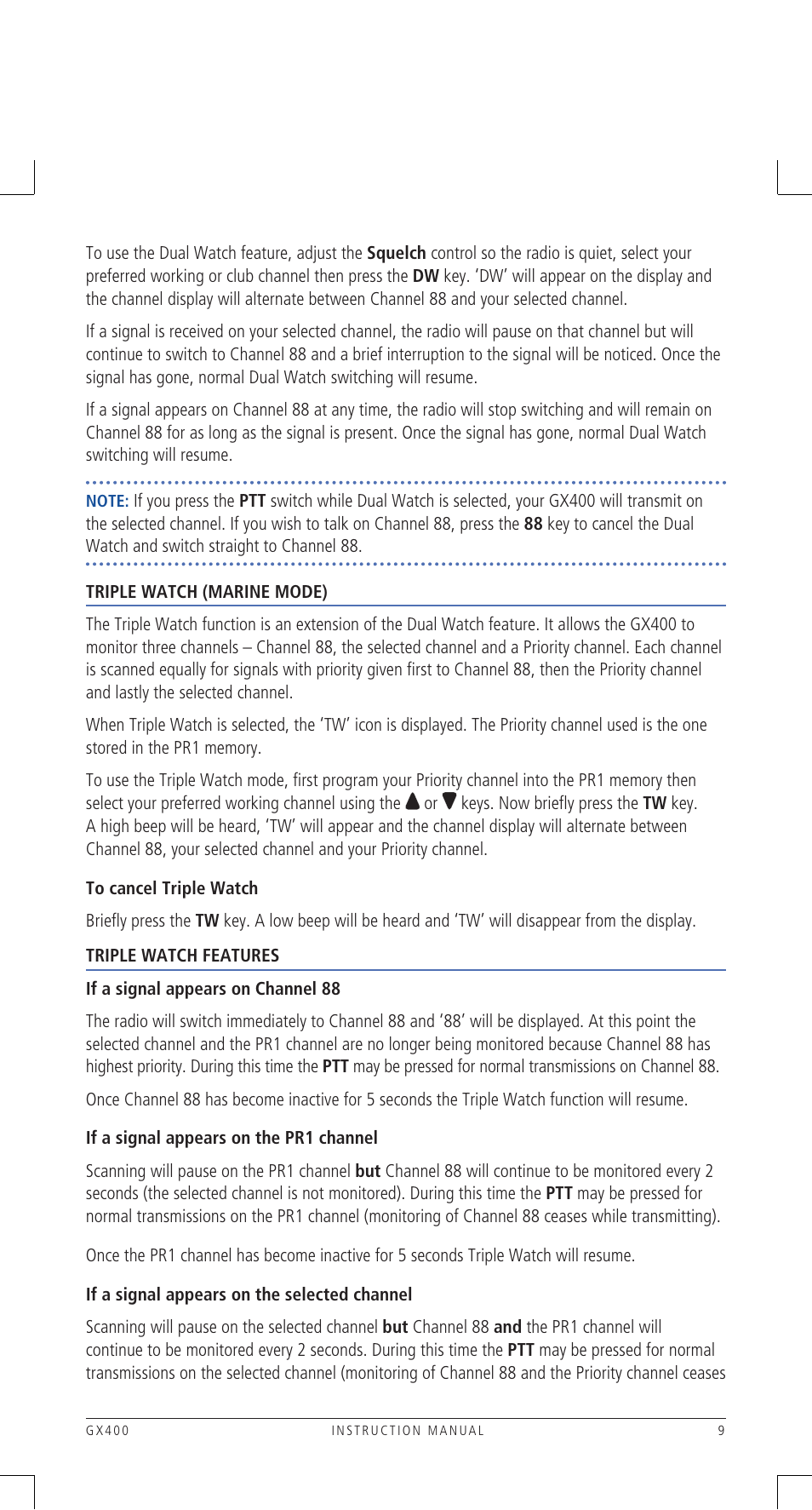 GME GX400B User Manual | Page 9 / 20