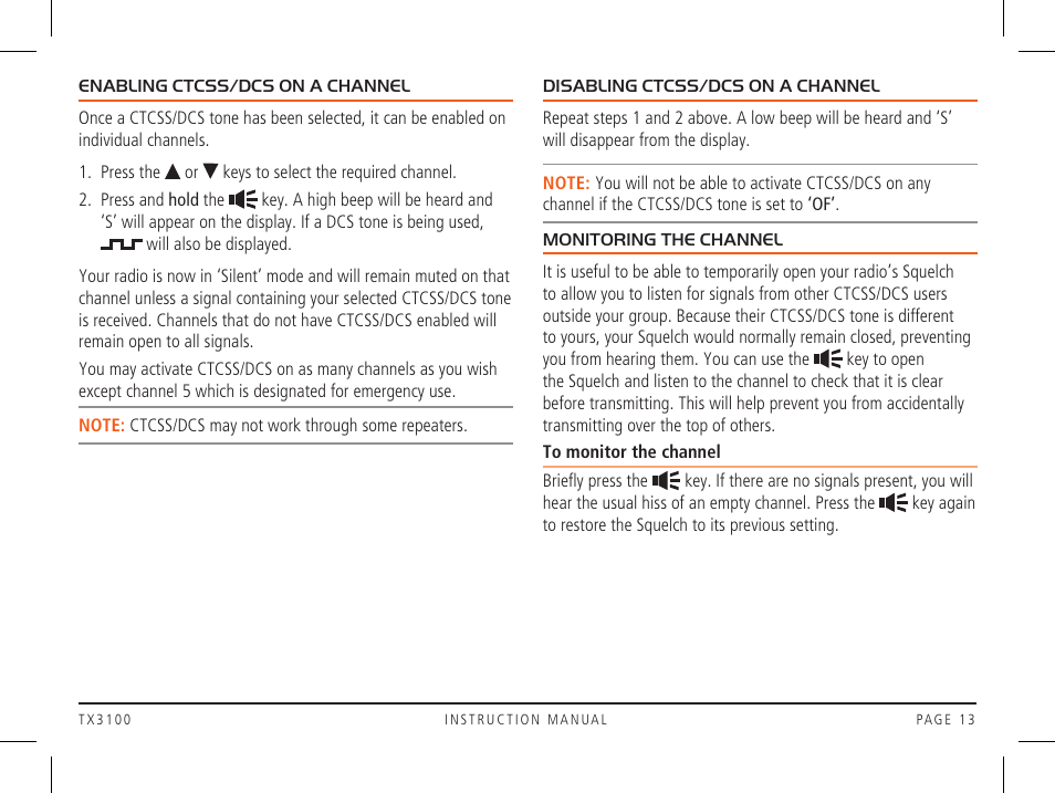 GME TX3100DP User Manual | Page 13 / 28