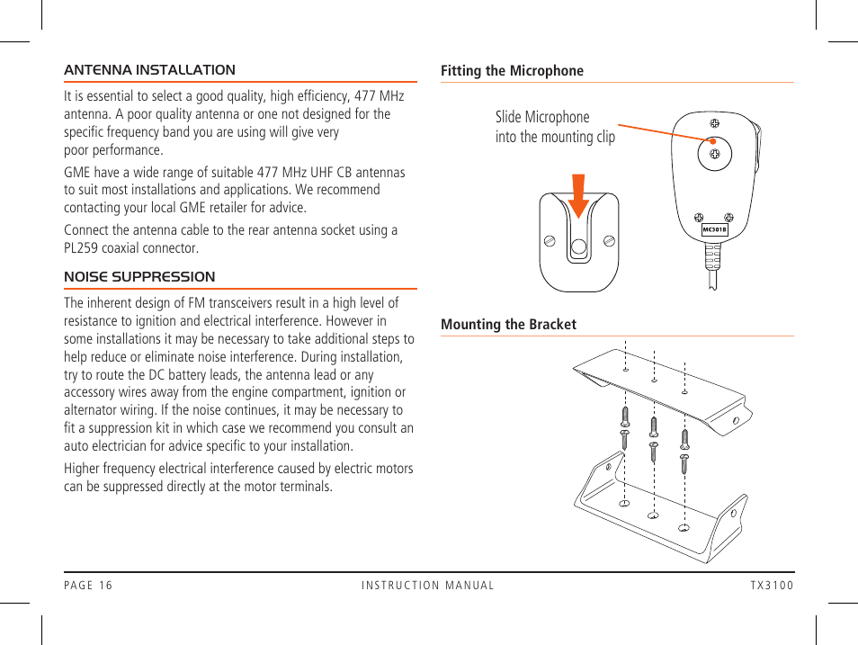 GME TX3100DP User Manual | Page 16 / 28