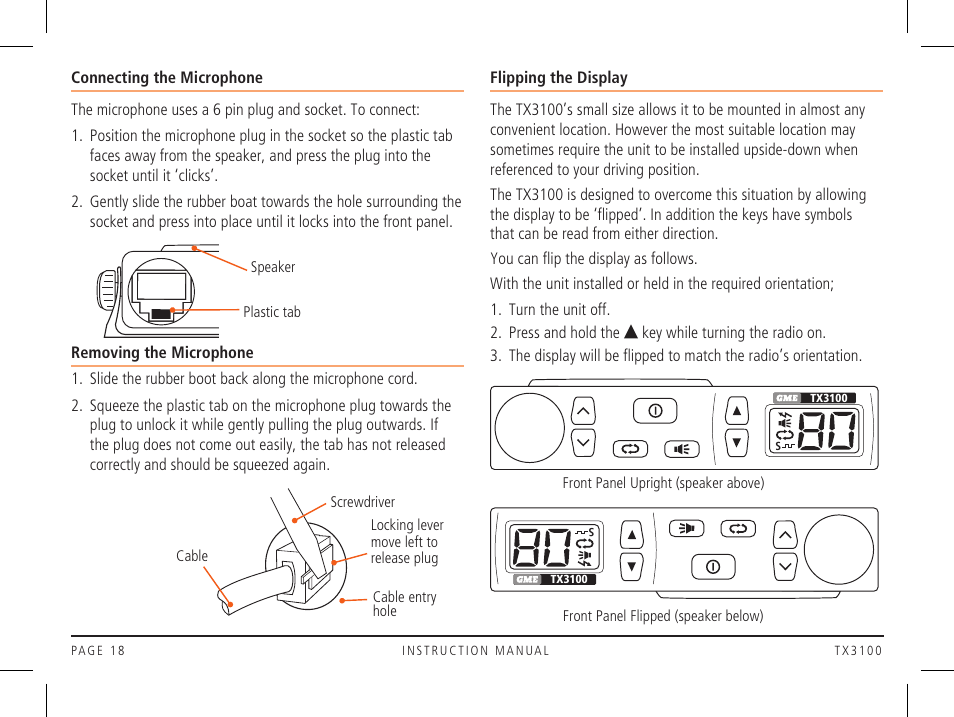 GME TX3100DP User Manual | Page 18 / 28