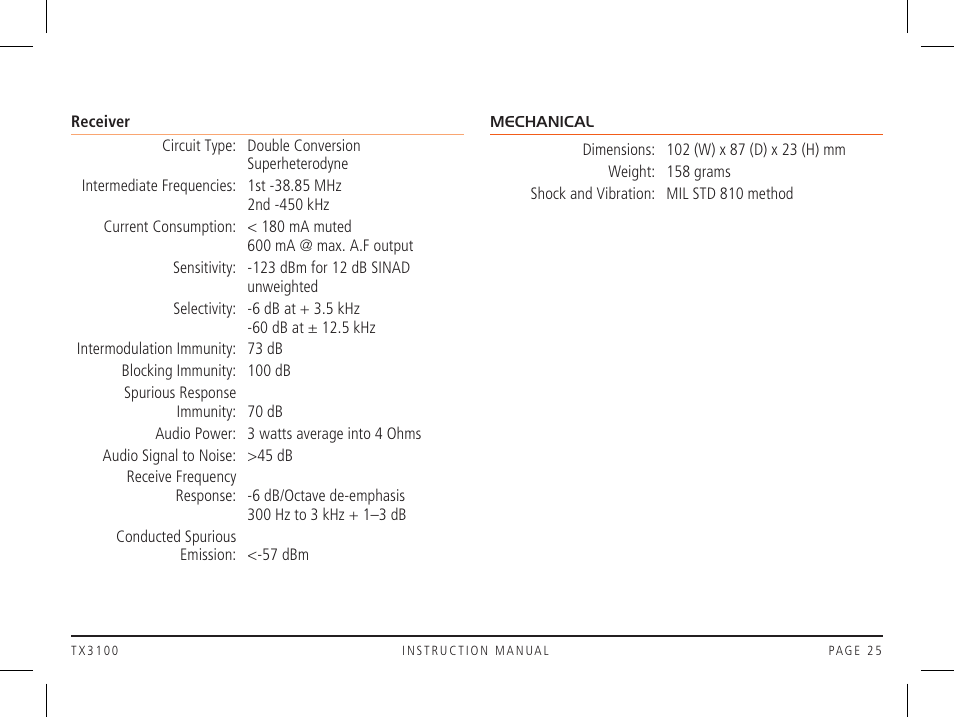 GME TX3100DP User Manual | Page 25 / 28