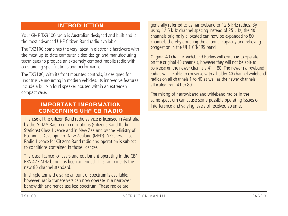 GME TX3100DP User Manual | Page 3 / 28