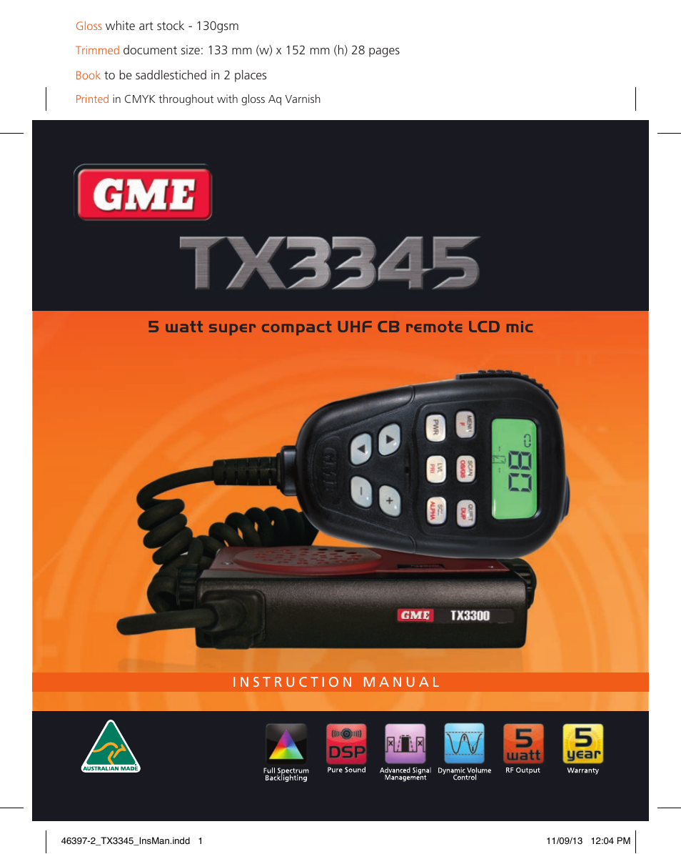 GME TX3345 User Manual | 28 pages