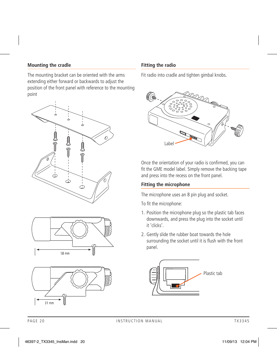 GME TX3345 User Manual | Page 20 / 28