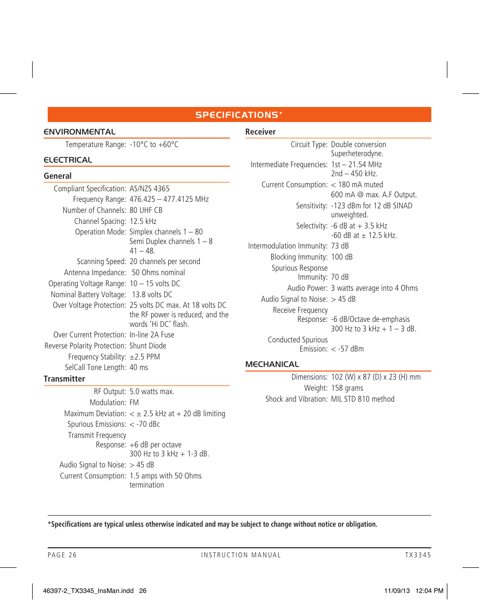 GME TX3345 User Manual | Page 26 / 28