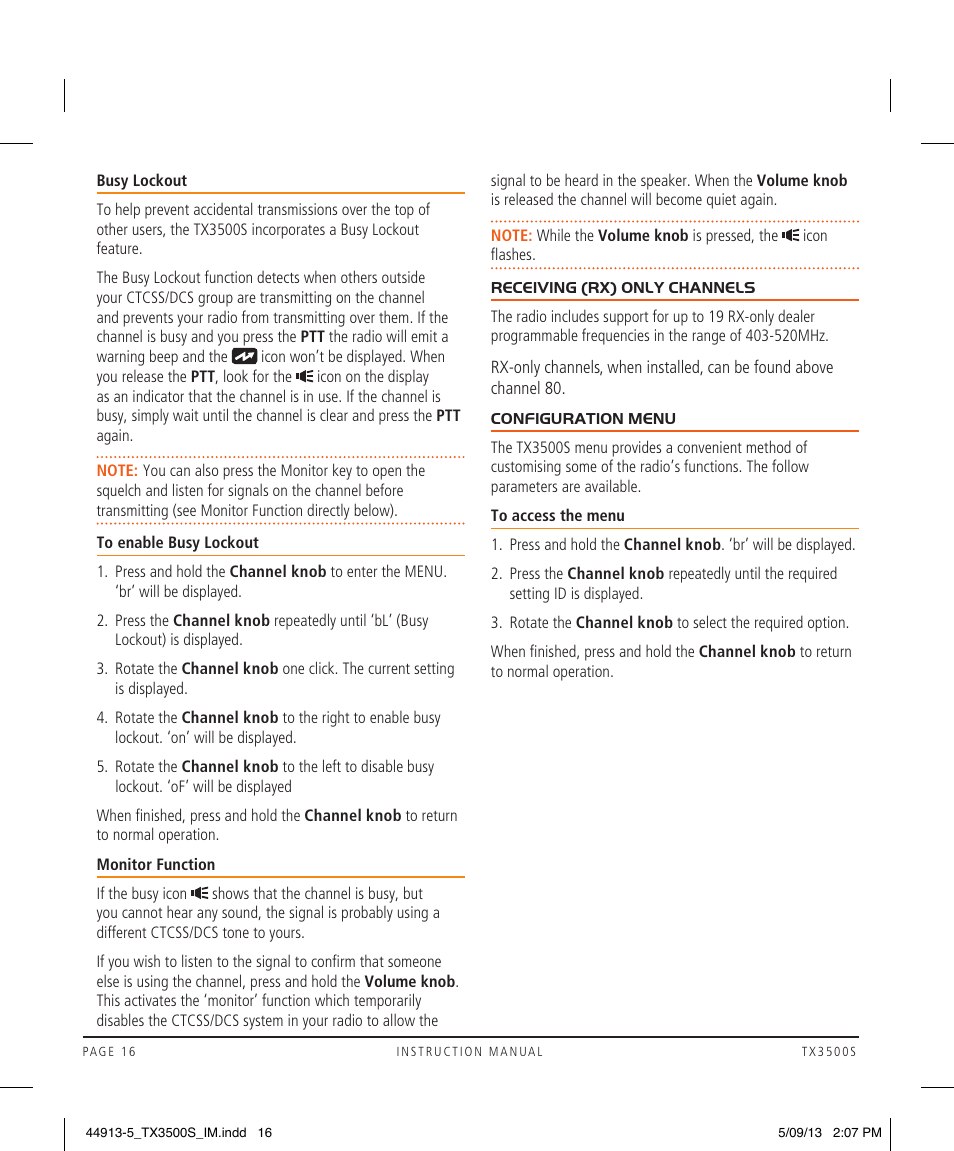 GME TX3500S User Manual | Page 16 / 28