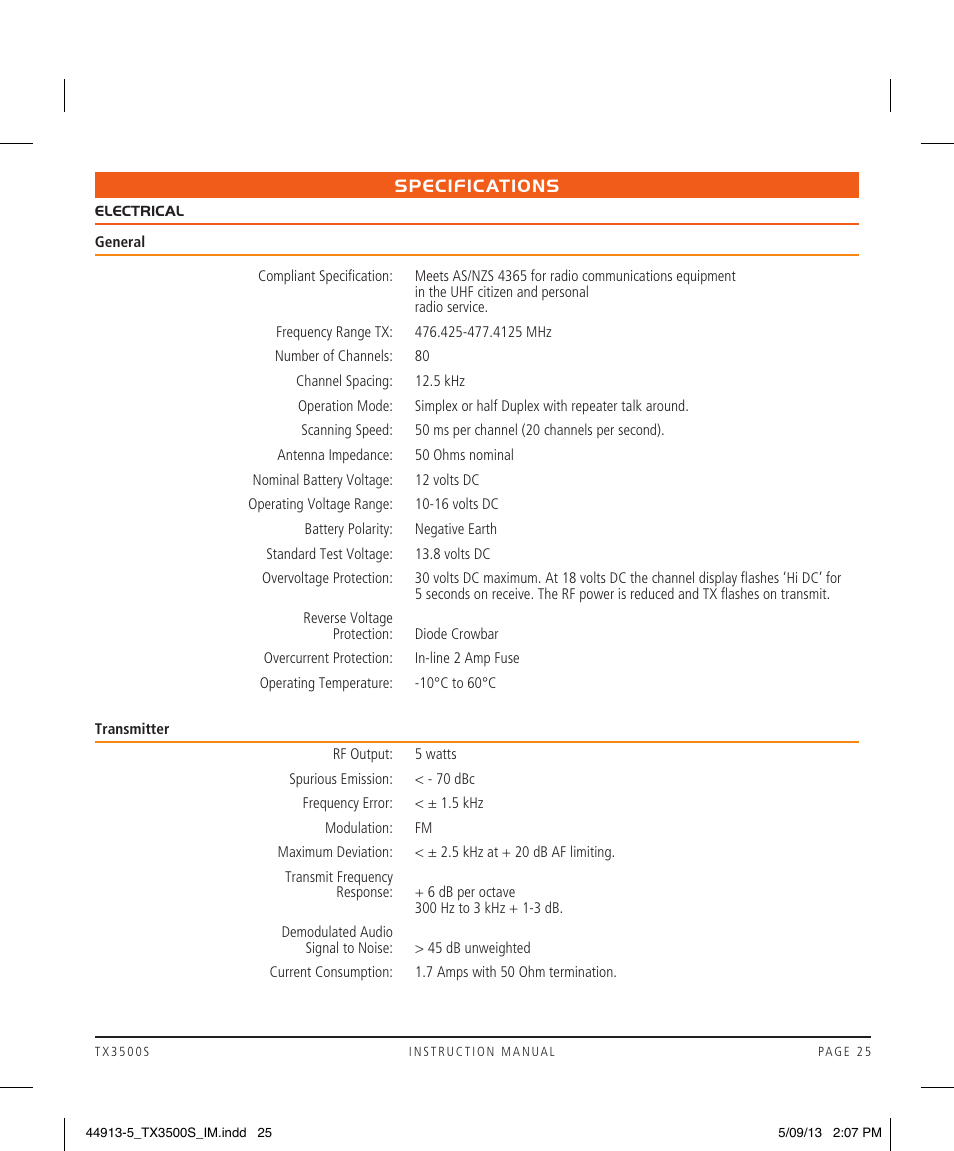 GME TX3500S User Manual | Page 25 / 28