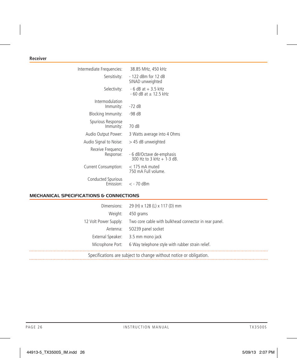 GME TX3500S User Manual | Page 26 / 28