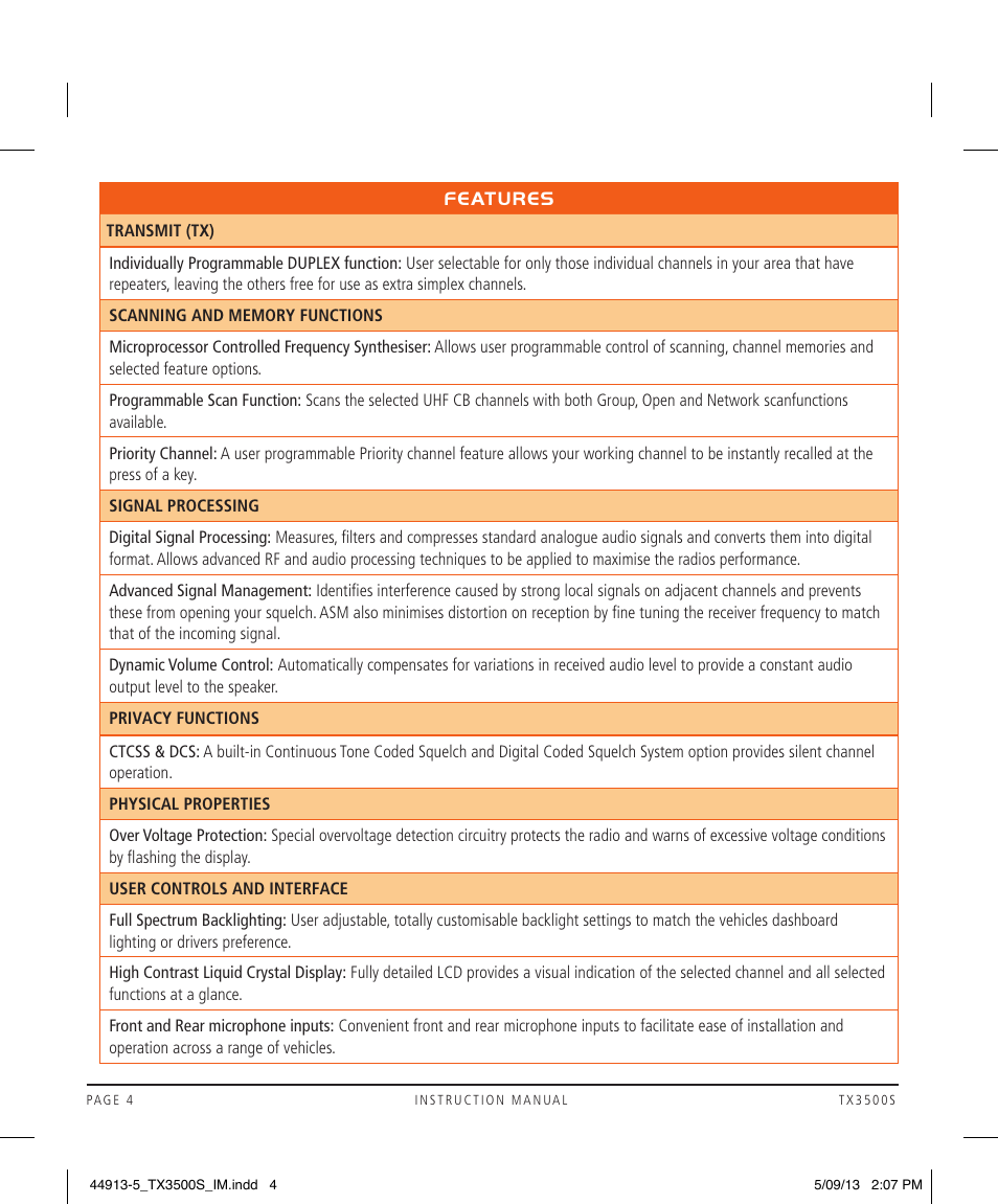 GME TX3500S User Manual | Page 4 / 28