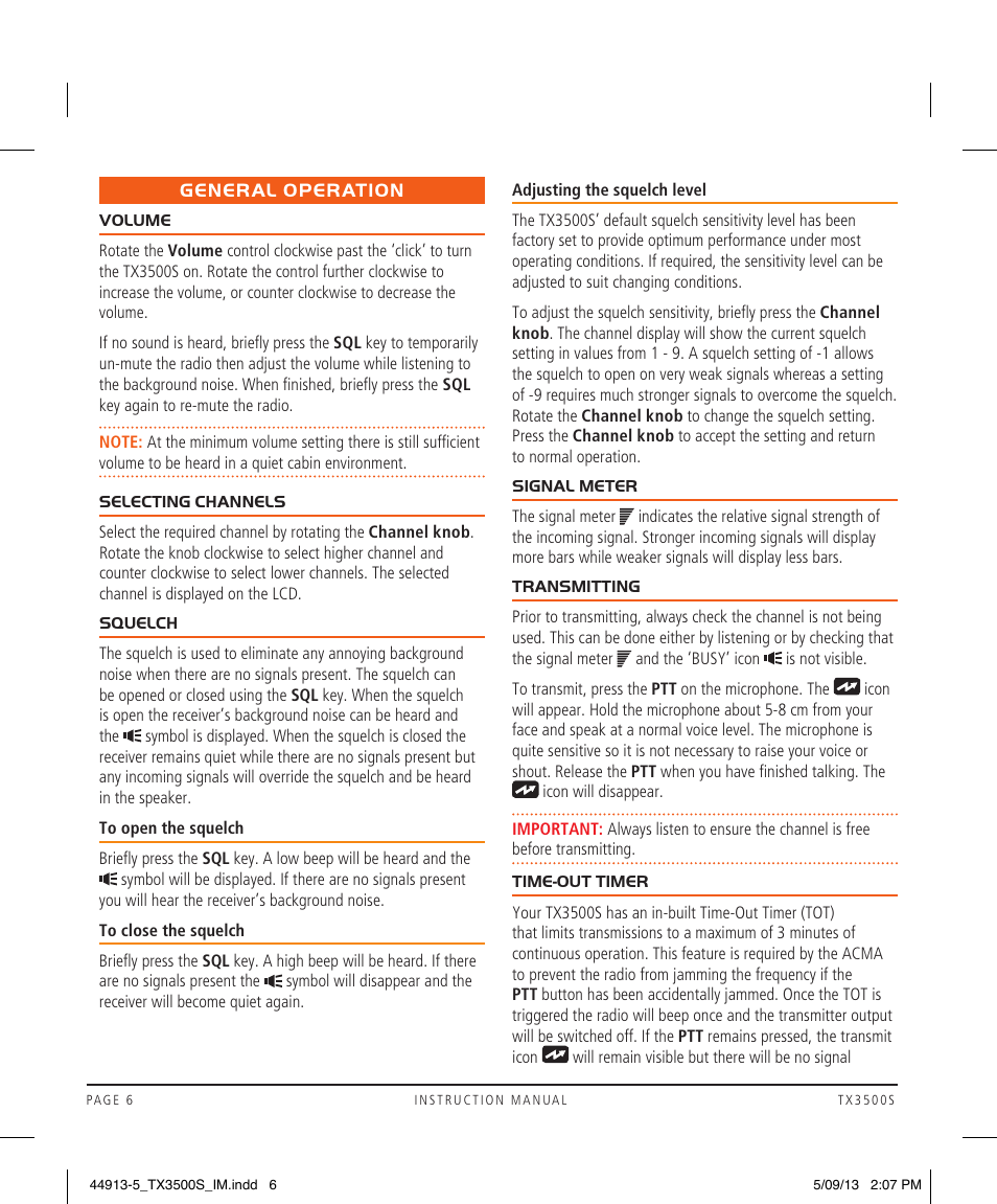 GME TX3500S User Manual | Page 6 / 28