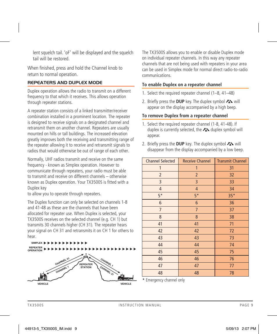 GME TX3500S User Manual | Page 9 / 28