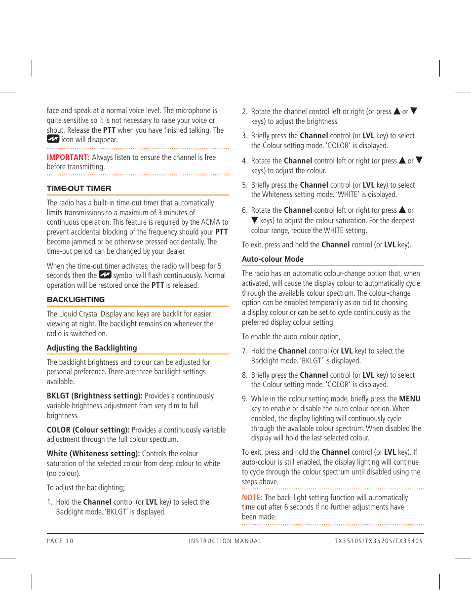 GME TX3540S User Manual | Page 10 / 40