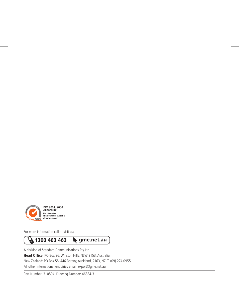 GME TX3540S User Manual | Page 40 / 40