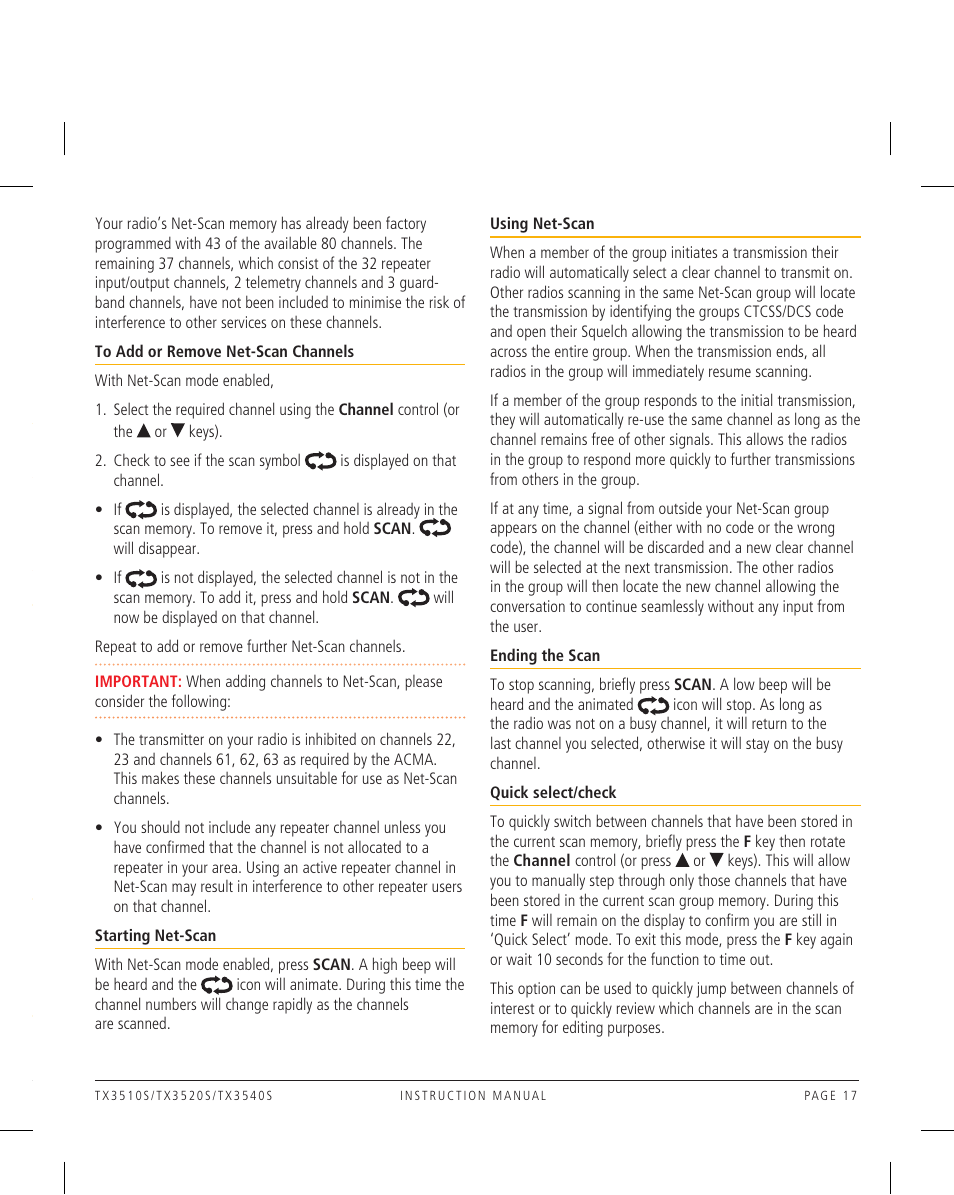GME TX3520W User Manual | Page 17 / 52