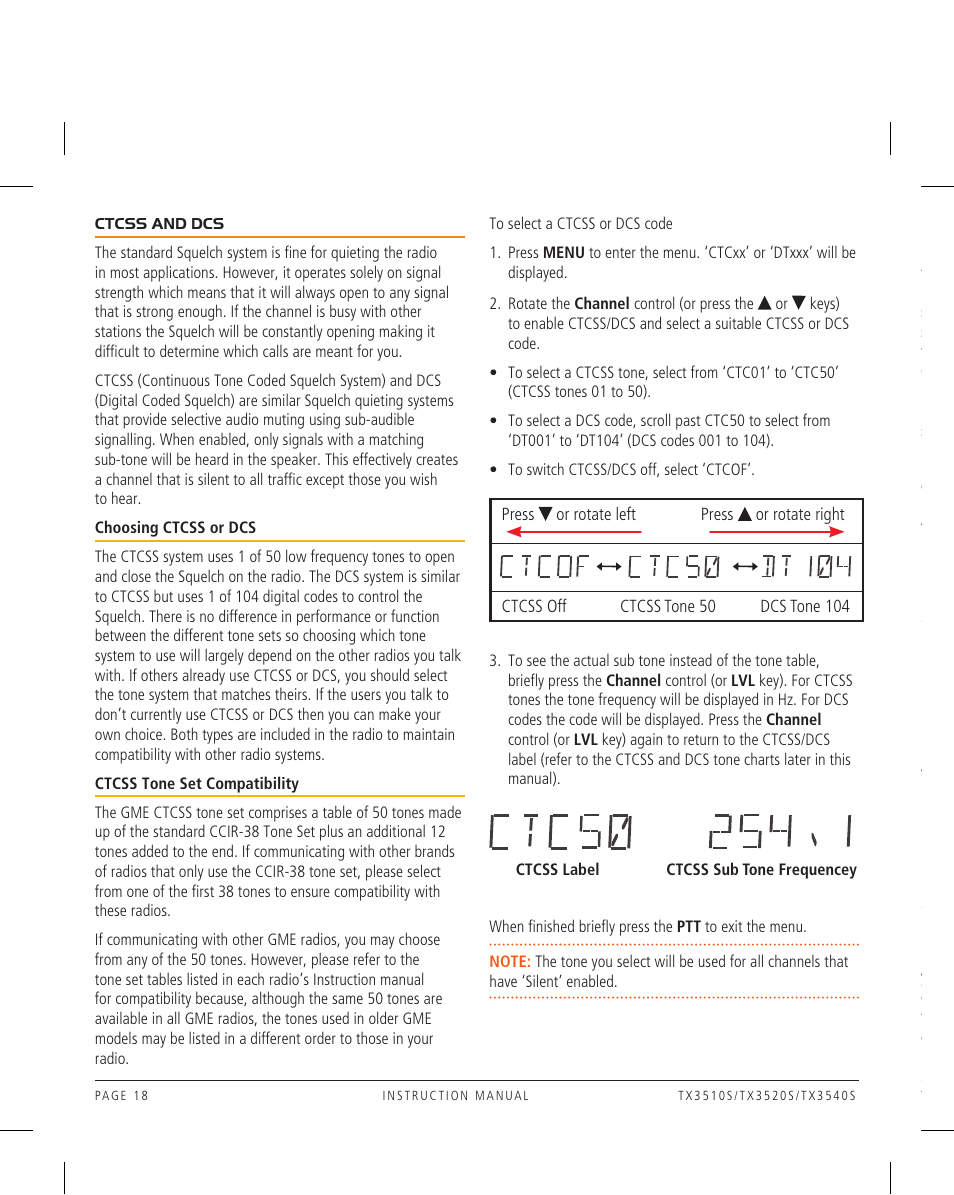 GME TX3520W User Manual | Page 18 / 52