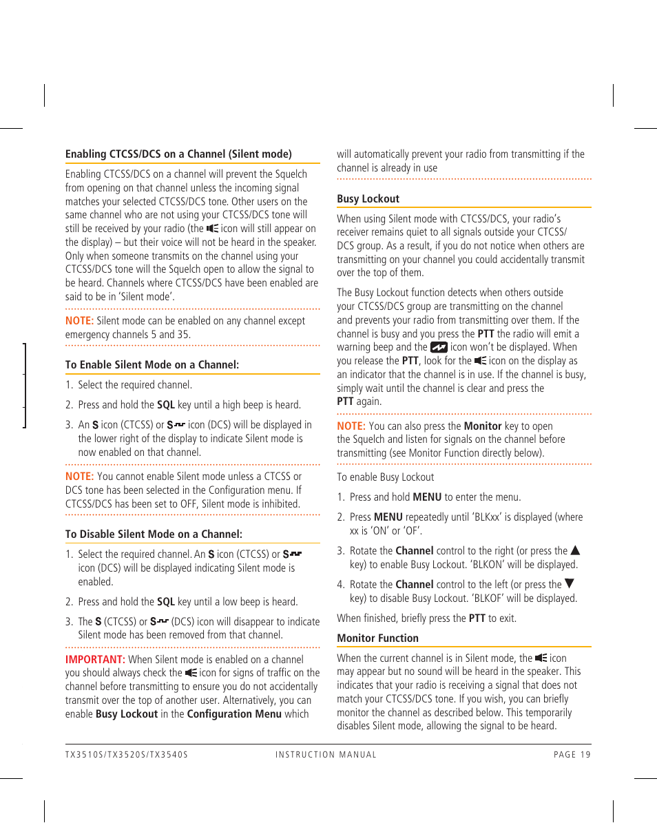 GME TX3520W User Manual | Page 19 / 52