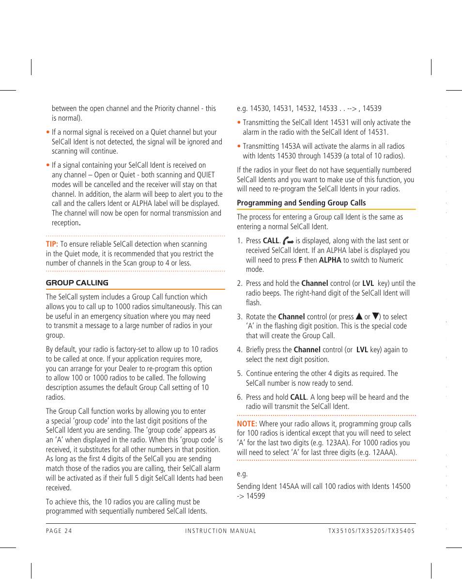 GME TX3520W User Manual | Page 24 / 52