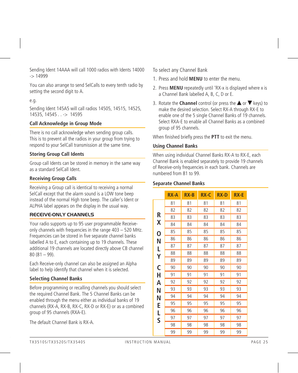 GME TX3520W User Manual | Page 25 / 52