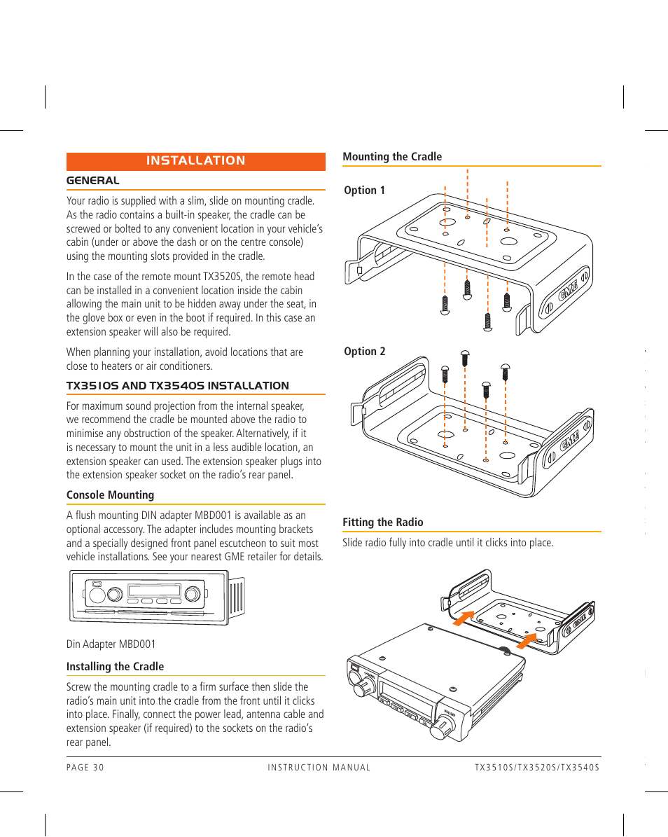 GME TX3520W User Manual | Page 30 / 52