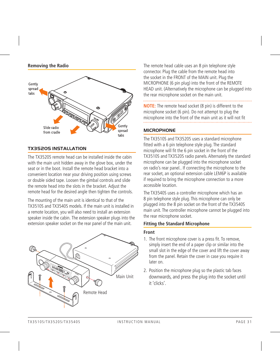 GME TX3520W User Manual | Page 31 / 52