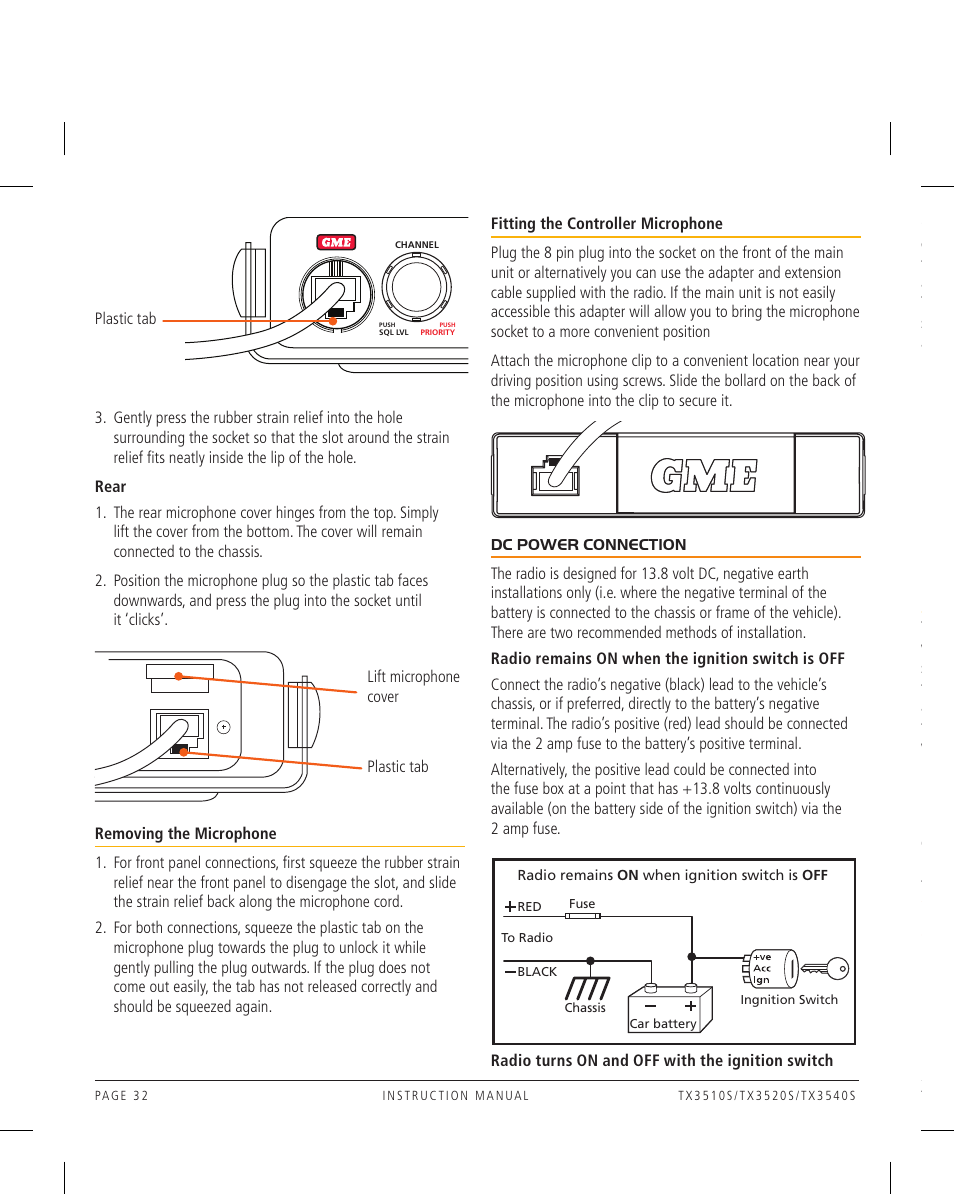 GME TX3520W User Manual | Page 32 / 52
