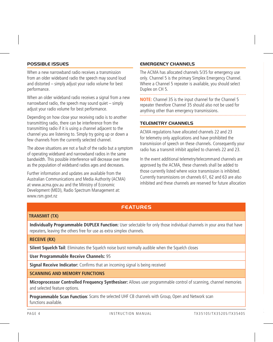 GME TX3520W User Manual | Page 4 / 52