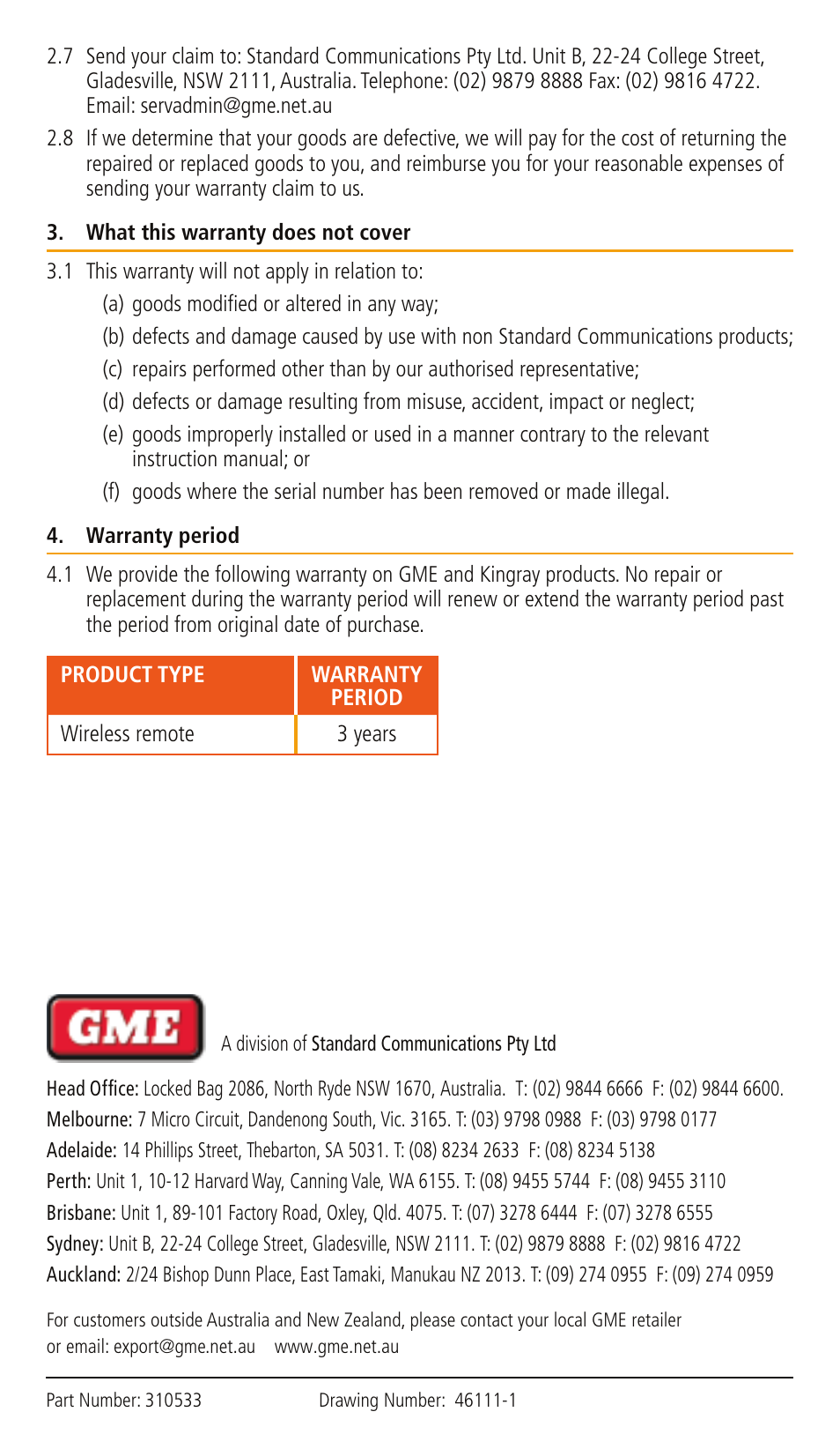 GME TX3520W User Manual | Page 52 / 52