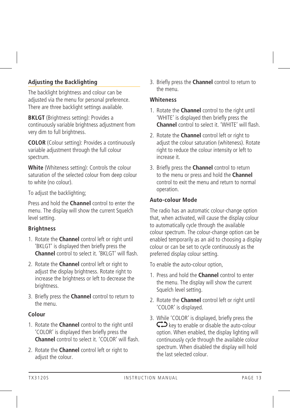 GME TX3120S User Manual | Page 13 / 40