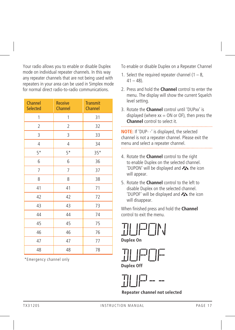GME TX3120S User Manual | Page 17 / 40
