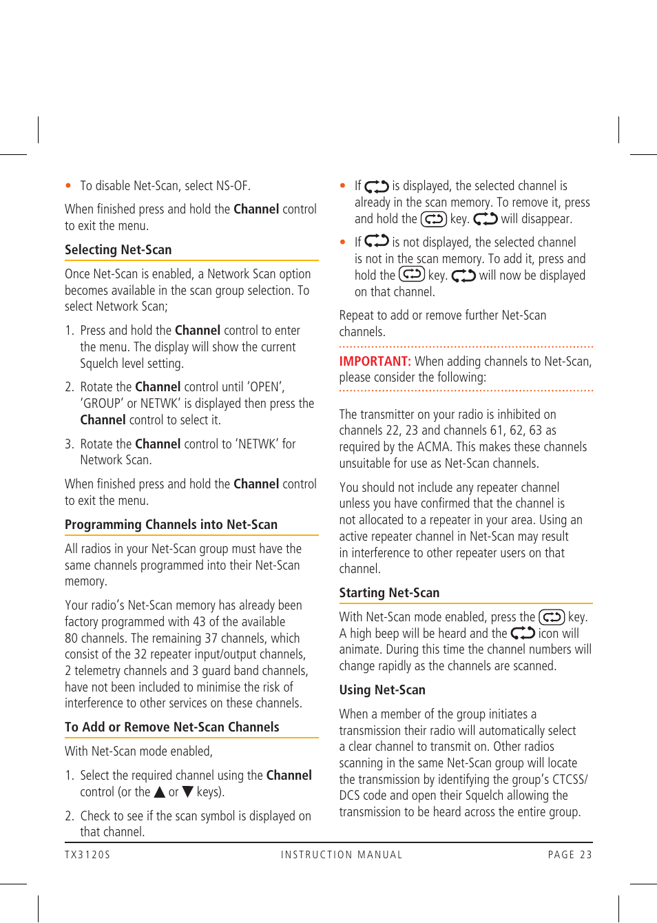 GME TX3120S User Manual | Page 23 / 40