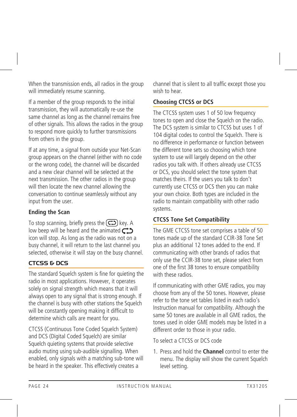 GME TX3120S User Manual | Page 24 / 40