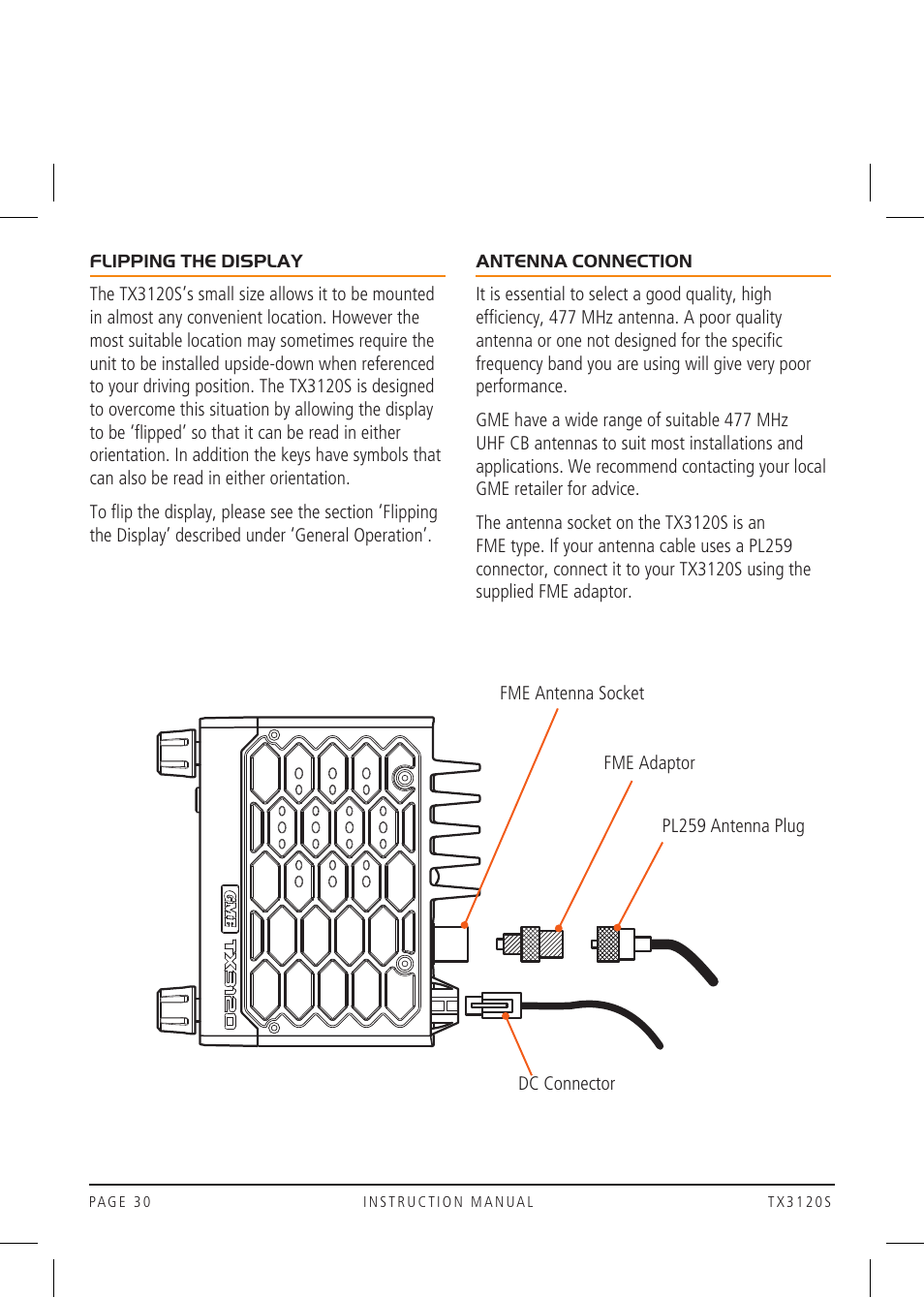 GME TX3120S User Manual | Page 30 / 40