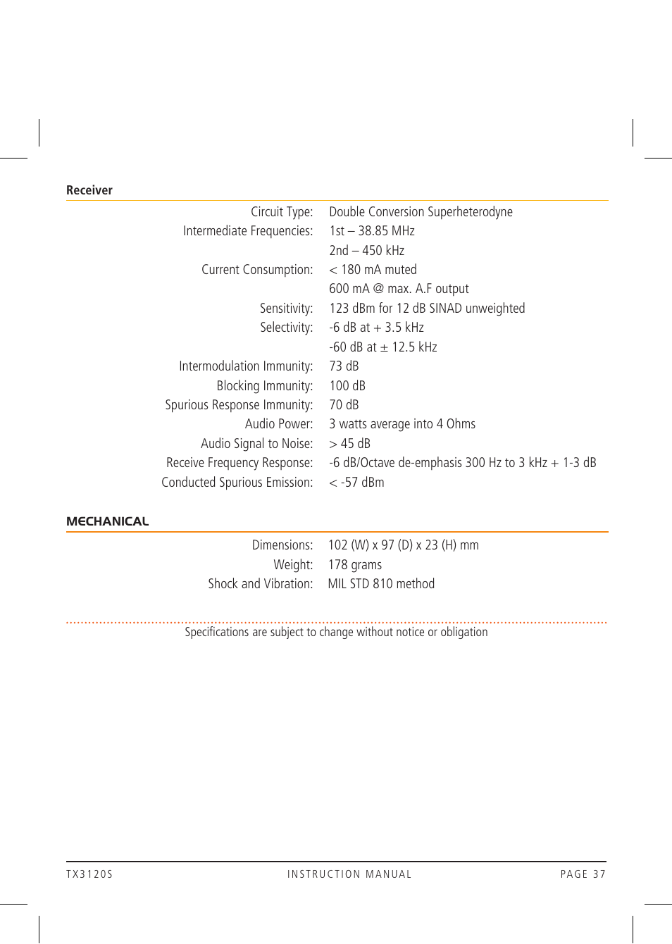 GME TX3120S User Manual | Page 37 / 40