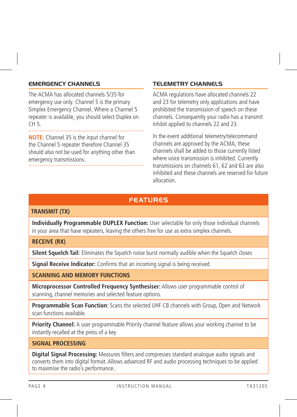 GME TX3120S User Manual | Page 4 / 40