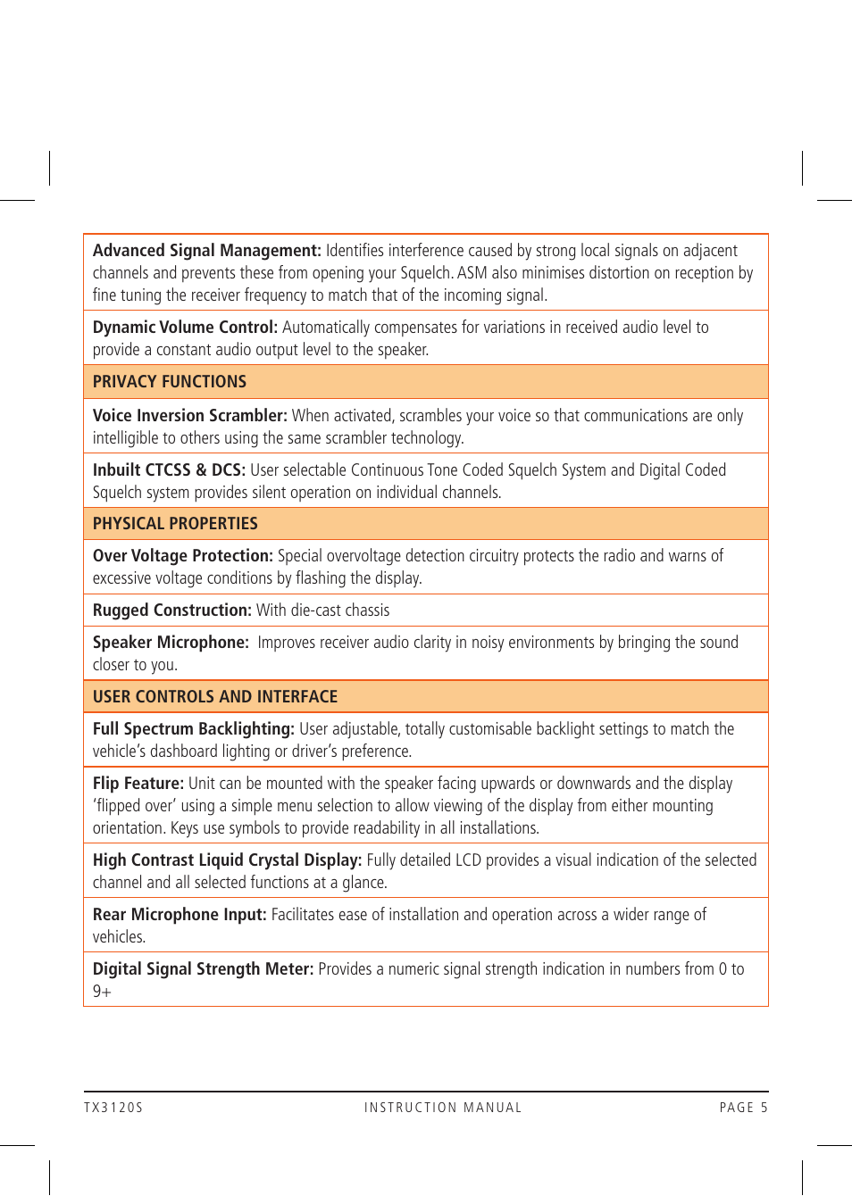GME TX3120S User Manual | Page 5 / 40