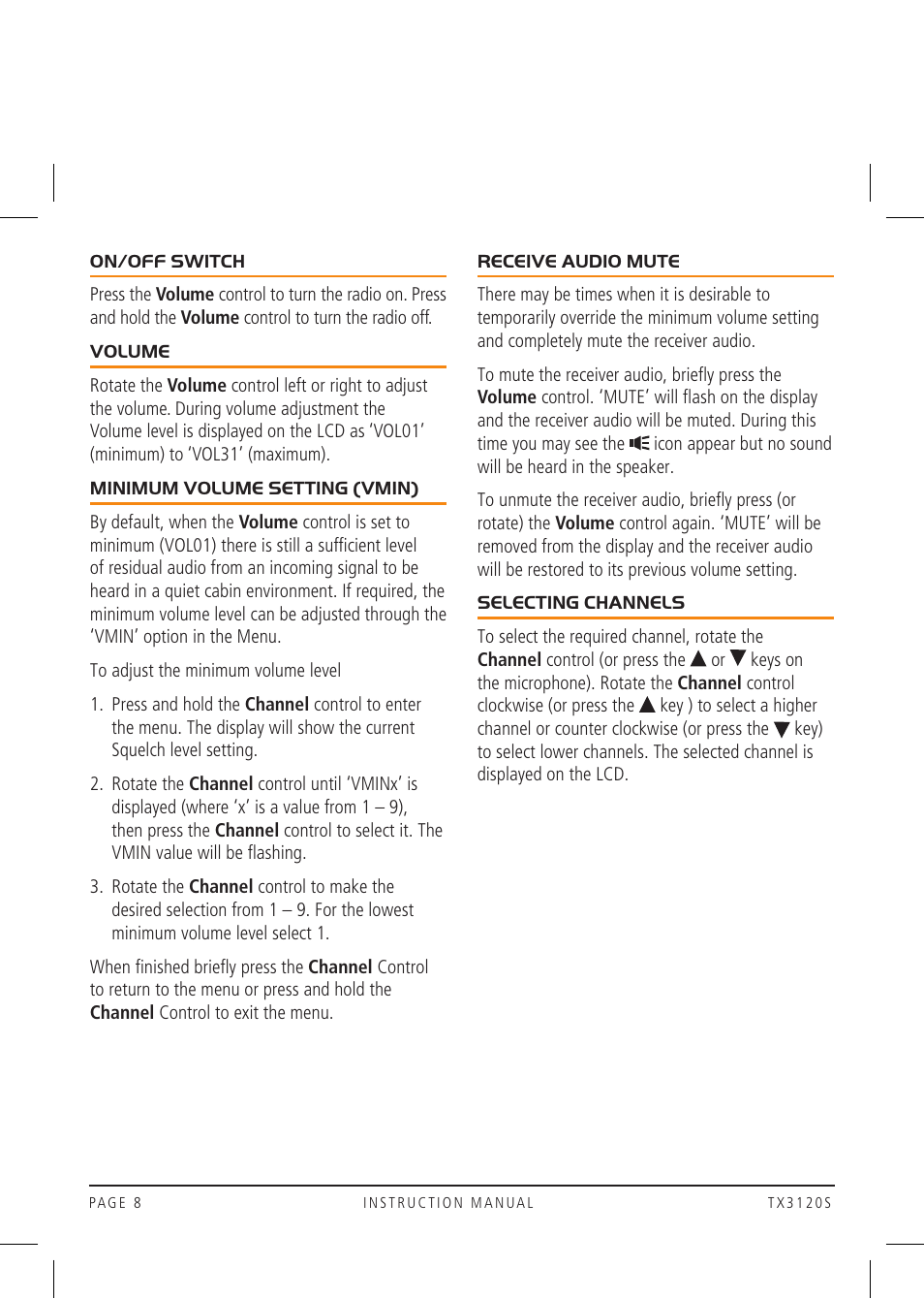 GME TX3120S User Manual | Page 8 / 40
