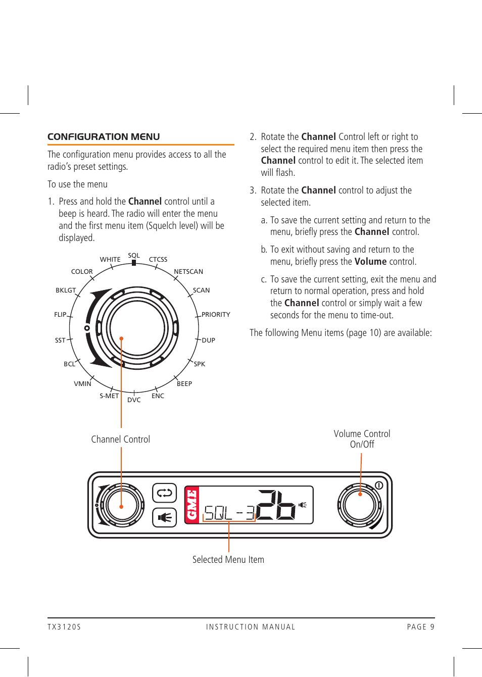 GME TX3120S User Manual | Page 9 / 40