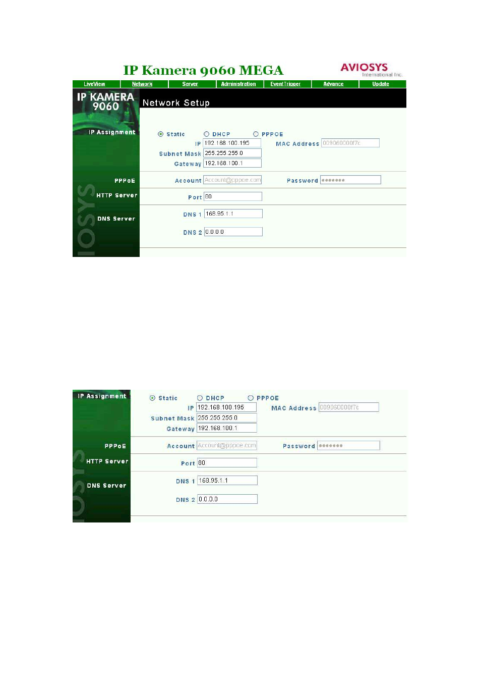 Cabletron Systems IP Kamera 9060A MP User Manual | Page 23 / 32