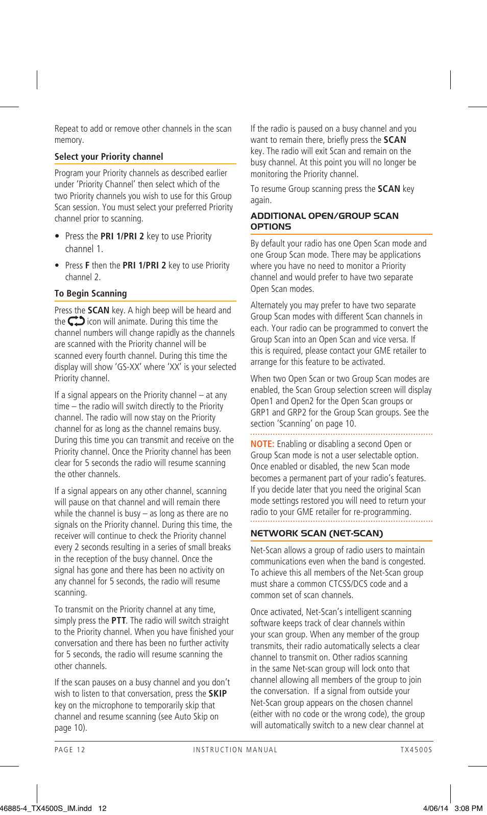 GME TX4500S User Manual | Page 12 / 32