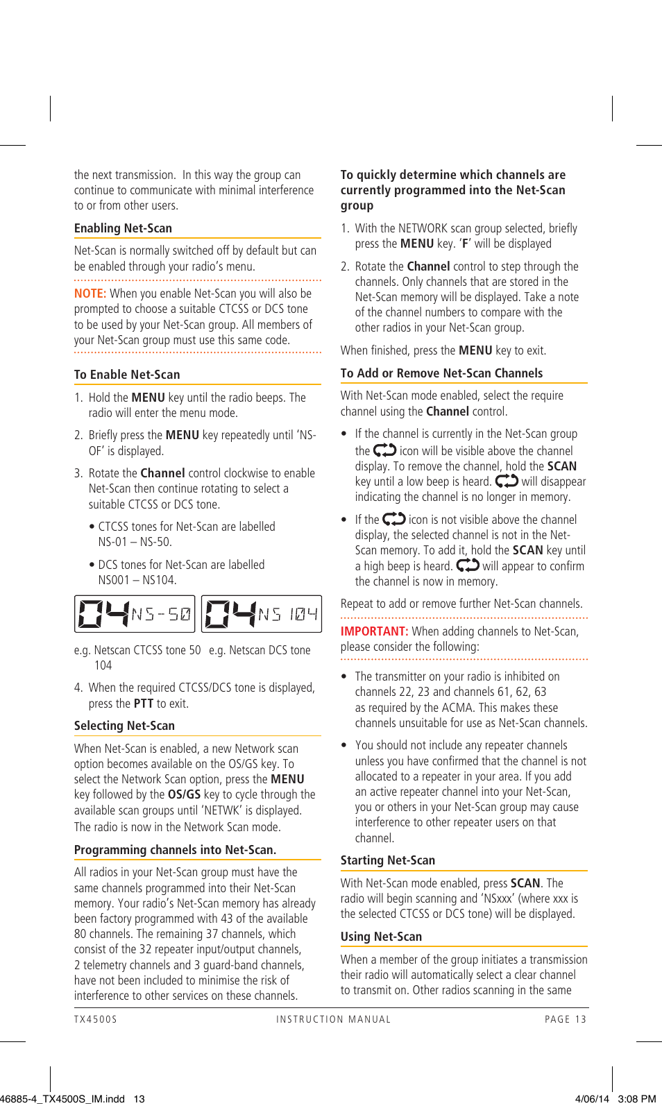 GME TX4500S User Manual | Page 13 / 32