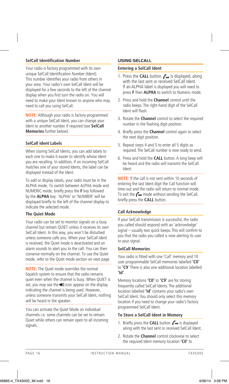 GME TX4500S User Manual | Page 16 / 32